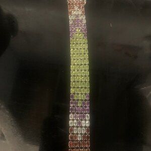 semi precious stone gem bracelet